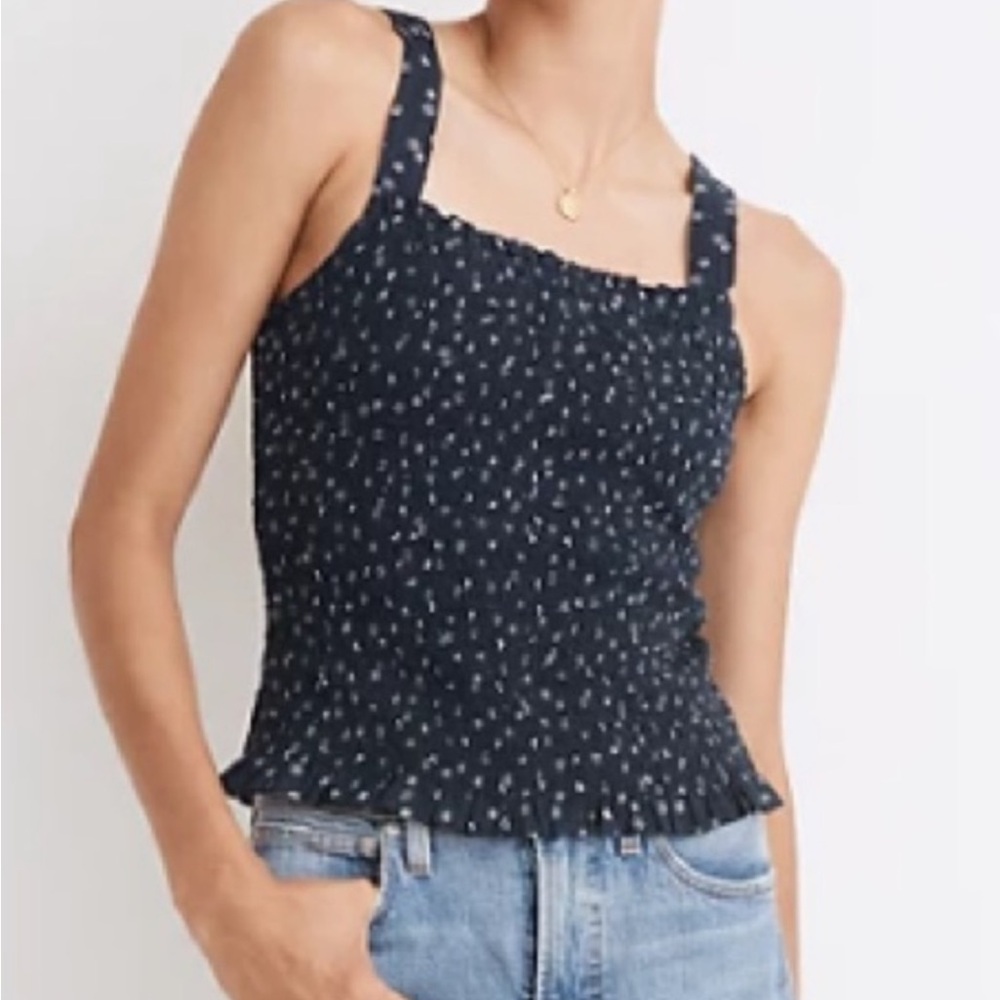 Madewell Lucie Smocked Tank Top
